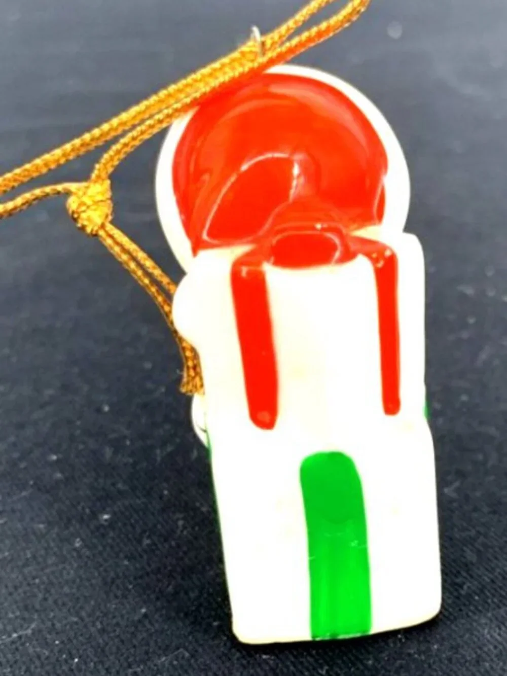 Peanuts Snoopy on Present Christmas Ornament Ceramic Schmid 2.5